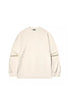 Printed Cotton Hoodie-Cream